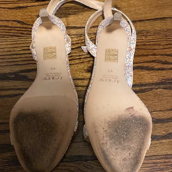 Jcrew leather glitter skinny strap sandals -Italian leather - Picture 5 of 8